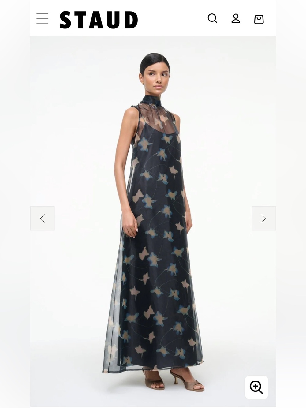STAUD 🌚 ALBEE Maxi Dress in Botanical Shadows - Picture 2 of 9